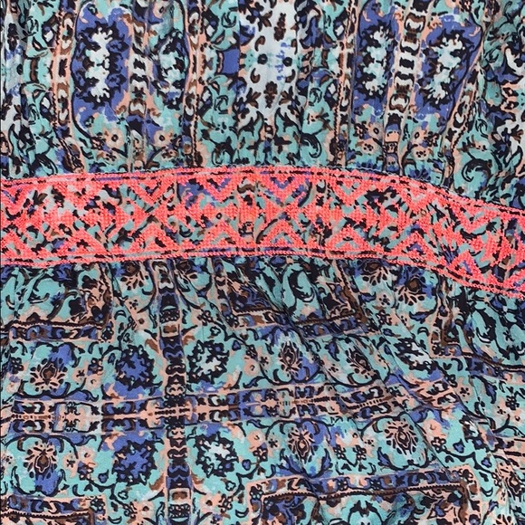 Abstract Print Embroidered Dress - Picture 4 of 4